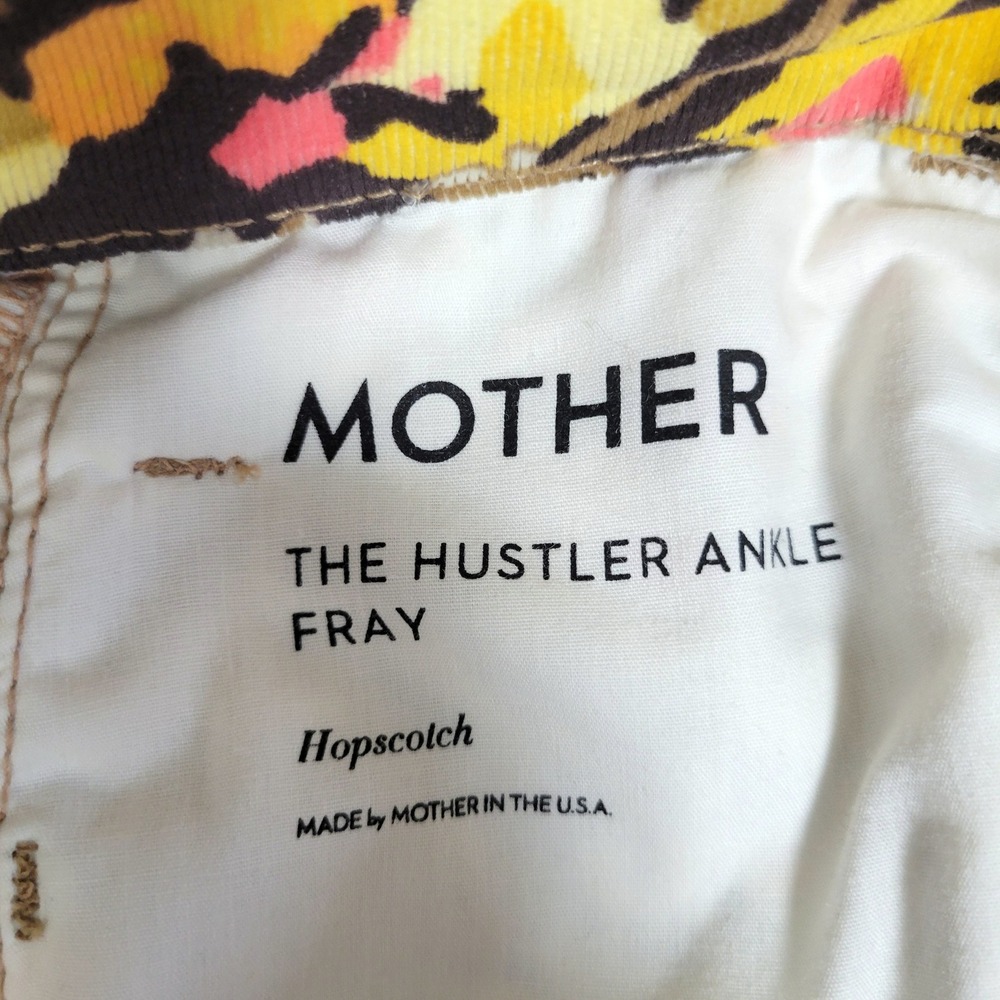 Mother Hustler Ankle Fray Jeans Size 28 Hopscotch Autumn Floral High Rise Boho‎ - Picture 6 of 10